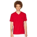 Nautica Men's Short Sleeve Solid Slim Fit V-Neck T-Shirt, Nautica Red, Medium