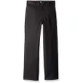 Dickies Boy's Flex Waist Flat Front Pants, Black, 12 Husky