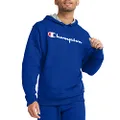 Champion Men's Powerblend Fleece Pullover Hoodie, Script Logo Hooded Sweatshirt, Surf The Web-y07718, Small US