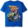 Nickelodeon Boys' Little Blaze and The Monster Machines Short Sleeve Tee, Royal, 4