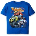 Nickelodeon Boys' Little Blaze and The Monster Machines Short Sleeve Tee, Royal, 4