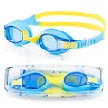Portzon Unisex-Child Swim Goggles, Anti Fog No Leaking Clear Vision Water Pool Swimming Goggles