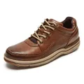 Rockport Men's World Tour Classic Walking Shoe Sneaker, Brown Leather, 9 US
