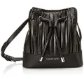 Calvin Klein Gabrianna Novelty Mini Bucket Crossbody, Black/Silver, One Size