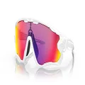 Oakley Men's OO9290 Jawbreaker Shield Sunglasses, Polished White/Prizm Road, 31 mm