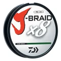 Daiwa J-Braid 300M 8-Strand Woven Round Braid Line, Dark Green, 20 lb