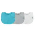 green sprouts Stay-Dry Milk Catcher Bib for 0 to 6 Month Babies 3 Pieces,Multicolor, 3 pieces