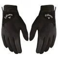 Callaway Golf Gloves Thermal Grip (Pair of 2, Mens Small, Black)