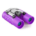OBUBY Real Binoculars for Kids Gifts for 3-12 Years Boys Girls 8x21 High-Resolution Optics Mini Compact Binocular Toys Shockproof Folding Small Telescope for Bird Watching,Travel, Camping, Purple