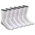 Dickies Men's All-purpose Work Stain Resister (6/12 Pairs) crew socks, White (6 Pairs), 12 15 US