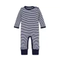 Burt's Bees Baby Baby Boy's Romper Jumpsuit, 100% Organic Cotton One-Piece Coverall, Navy Classic Stripe, 0-3 Months