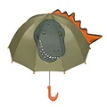 Kidorable Green Dinosaur Umbrella for Boys w/Fun Dino Handle, Pop-Out Spikes, Big Smile, Green, One size