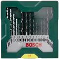 Bosch Accessories 15-Piece Mini-X-Line Mixed Drill Bit Set (Metal, Masonry, Wood, 3x Ø 3/4/5/6/8 mm, Accessories for Drills)