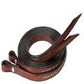 Weaver Leather Bridle Leather Split Rein with Etched Spots, 5/8-Inch x 7-Feet, Rich Brown