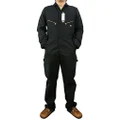 Dickies Men's Deluxe Long Sleeve Blended Coverall, Black, Medium/Regular