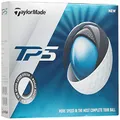 TaylorMade TP5 Golf Balls (One Dozen), White, Large
