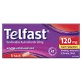 Telfast Hayfever Allergy Relief 120mg - Non-drowsy - For sneezing, runny nose, itchy eyes and itchy throat, 5 Tablets