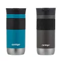 Contigo Byron Vacuum-Insulated Stainless Steel Travel Mug with Leak-Proof Lid, Reusable Coffee Cup or Water Bottle,BPA-Free, Keeps Drinks Hot or Cold for Hours, 16oz, 2 Count (Pack of 1), Sake&Juniper