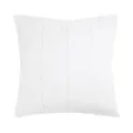 Bambury French Flax Linen Quilted Euro Pillow Sham, Ivory