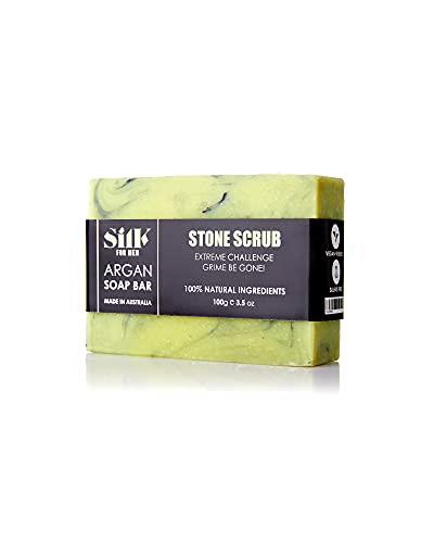 Silk Oil of Morocco Silk for Men Stone Scrub Argan Soap Bar 100 g