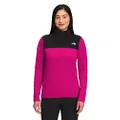 The North Face Women's TKA Quarter Zip Fleece Jacket, Small, Fuschia Pink/TNF Black