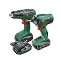 Bosch Home & Garden 18V 2 Piece Easy Kit: Drill/Driver, Impact Driver, 2 x 2.5Ah Batteries and 3.0Ah Fast Charger