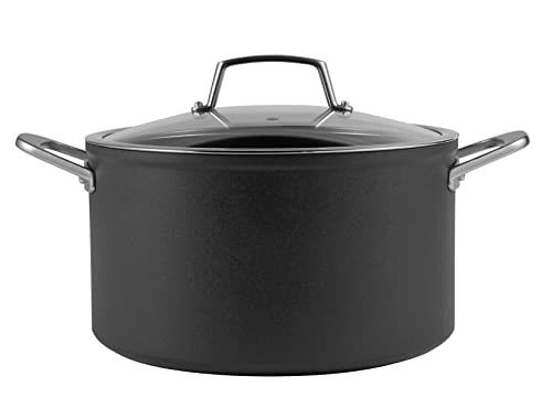 Ninja Foodi ZeroStick Stock Pot with Lid, 26 cm Diameter, C30426, Black
