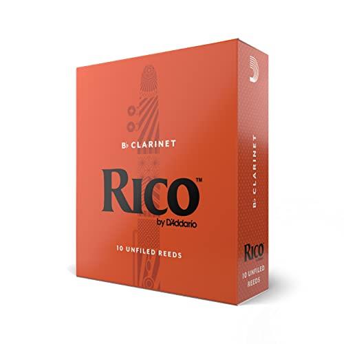 D'Addario Rico by Bb Clarinet Reeds, Strength 1.5, 10-pack