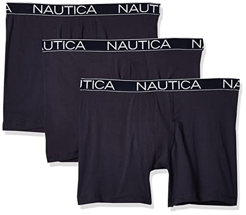 NAUTICA Men's 3-Pack Classic Underwear Cotton Stretch Boxer Brief