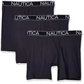 Nautica Men's 3 Pack Cotton Stretch Boxer Brief, Peacoat, Large