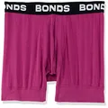 Bonds Men's Underwear Total Package Trunk - 1 Pack, Cotton Plum Berries (1 pack), X-Small