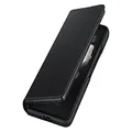 Samsung Galaxy Z Fold 3 Flip Phone Case, Leather Protective Cover with Stand, Heavy Duty, Shockproof Smartphone Protector, US Version, Black, (EF-FF926LBEGUS)