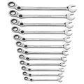 GEARWRENCH 12 Point Indexing Combination Metric Wrench 12-Pieces Set, Silver, 85488