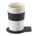 Blomus Desa Coffee Mug with Coaster, Black, 63421