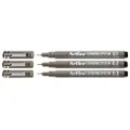 artline 230 Drawing System Pen 3 Nib Sizes Black Wallet 3, SIZES (1-2-3) (Model: 1230431)