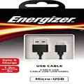Energizer USB to Micro-USB Cable. 1.2m in length. Black. Sync & Charge, Black, (C12UBMCGBK4W)