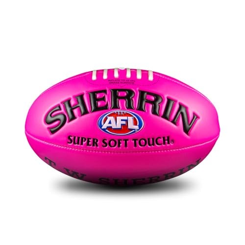 Sherrin AFL Super Soft Touch Football, Pink, Size 3