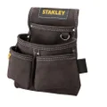 STANLEY Leather Double Nail Pocket Pouch - Black