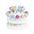 Bakelicious Cake Pop Stand, 24-Notches, 2 Tiered, White
