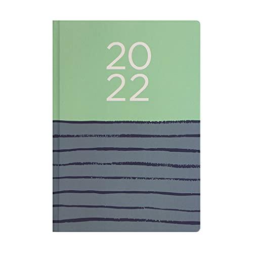 Letts of London 2022 Serenity A5 Week to View Multilanguage Diary, Sage