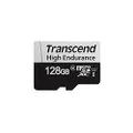 Transcend Transcend 128GB microSD w/Adapter U1, High Endurance (TS128GUSD350V), (TS128GUSD350V)