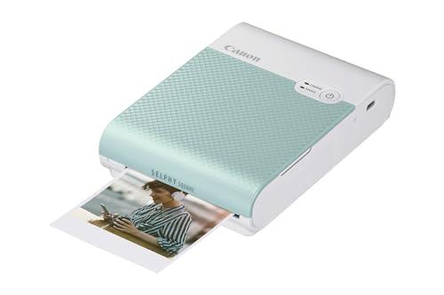 Canon SELPHY Square QX10 Portable Colour Photo Wireless Printer (Mint Green) - A Compact WiFi Printer That Prints Quality Square Photos and Connects Directly to Your Smartphone.