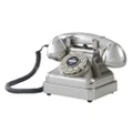Crosley CR62-BC Kettle Classic Desk Phone with Push Button Technology, Brushed Chrome