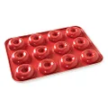 Nordic Ware USA Mini Colors Specialty Aluminum Donut Pan, Red, 24.5 x 33 x 2.5 cm