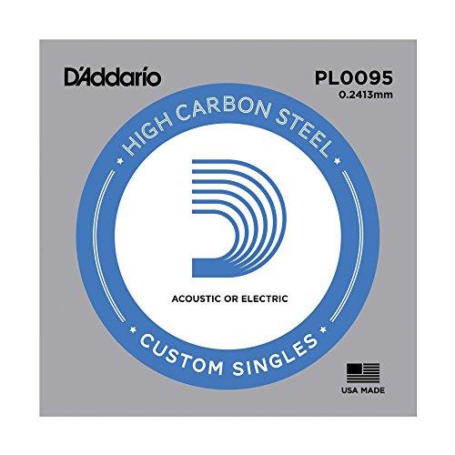 D'Addario PL0095 Plain Steel Guitar Single String, 0095