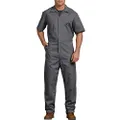 Dickies Men's Short-sleeve Coverall, Gray, Large