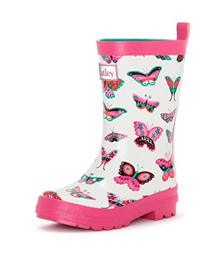 Hatley Girls Printed Rain Boots, Groovy Butterflies, 1 Big Kid, Groovy Butterflies, 1 Big Kid