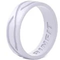 Rinfit Silicone Wedding Rings for Women - 1 Ring Pack - Comfortable Band for Active Lifestyle. U.S. Design Patent (White Lavender. Size 9)