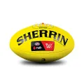Sherrin AFLW Replica Training Leather Ball, Yellow, Size 3
