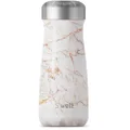 S'well Stainless Steel Traveler, 16oz, Calacatta Gold, Triple Layered Vacuum Insulated Containers Keeps Drinks Cold for 24 Hours and Hot for 12, BPA Free, Easy Carrying On The Go